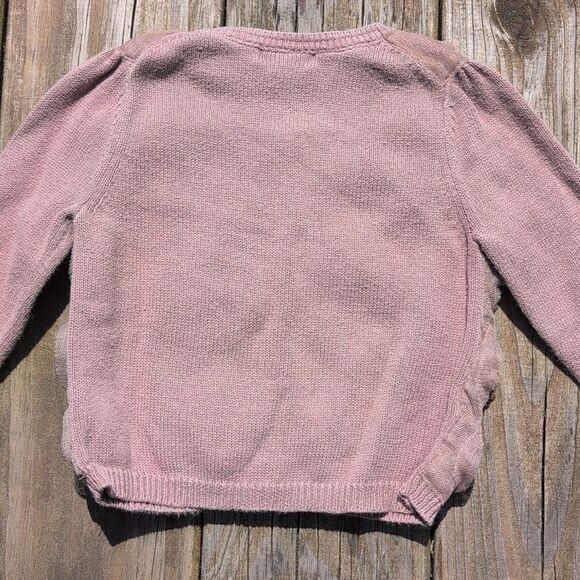 Baby Gap 18-24 Months Brown Rose Ruffle Button Front Cardigan - Picture 6 of 8